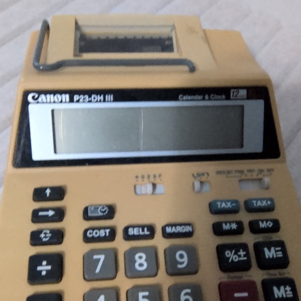 Canon P23-DH III Desktop Printing Calculator Calendar & Clock - Picture 3 of 6